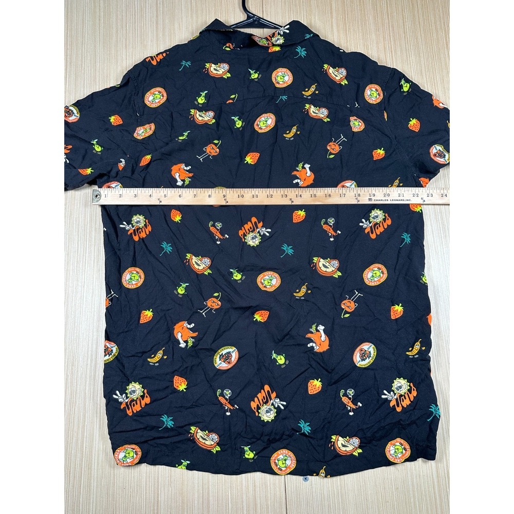 Vans Camp Shirt‎ Mens Large Black Cotton All Over Print Classic Fit Button Up - Picture 5 of 5